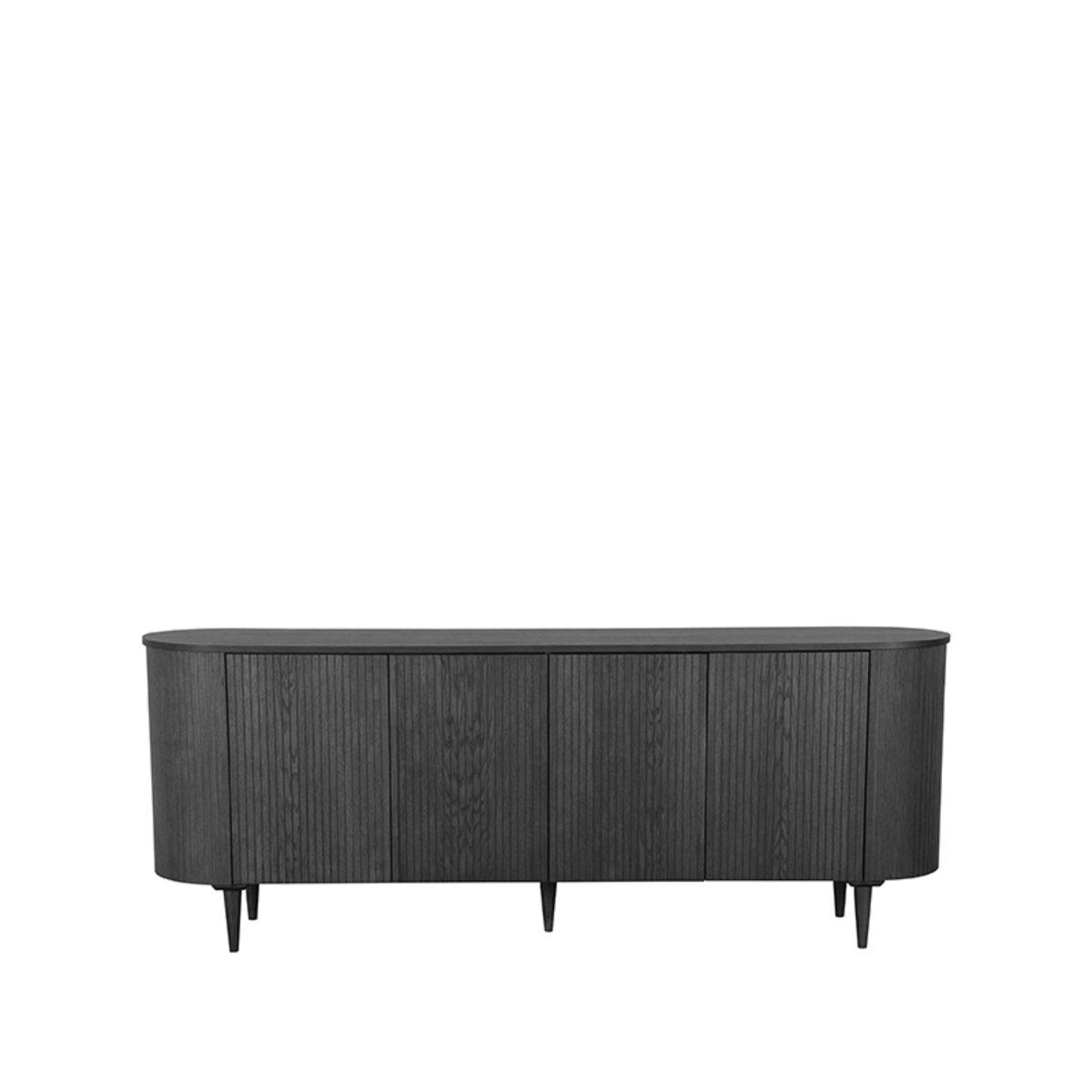 LABEL51 dřevěný příborník OLIVA černý 85x220 cm