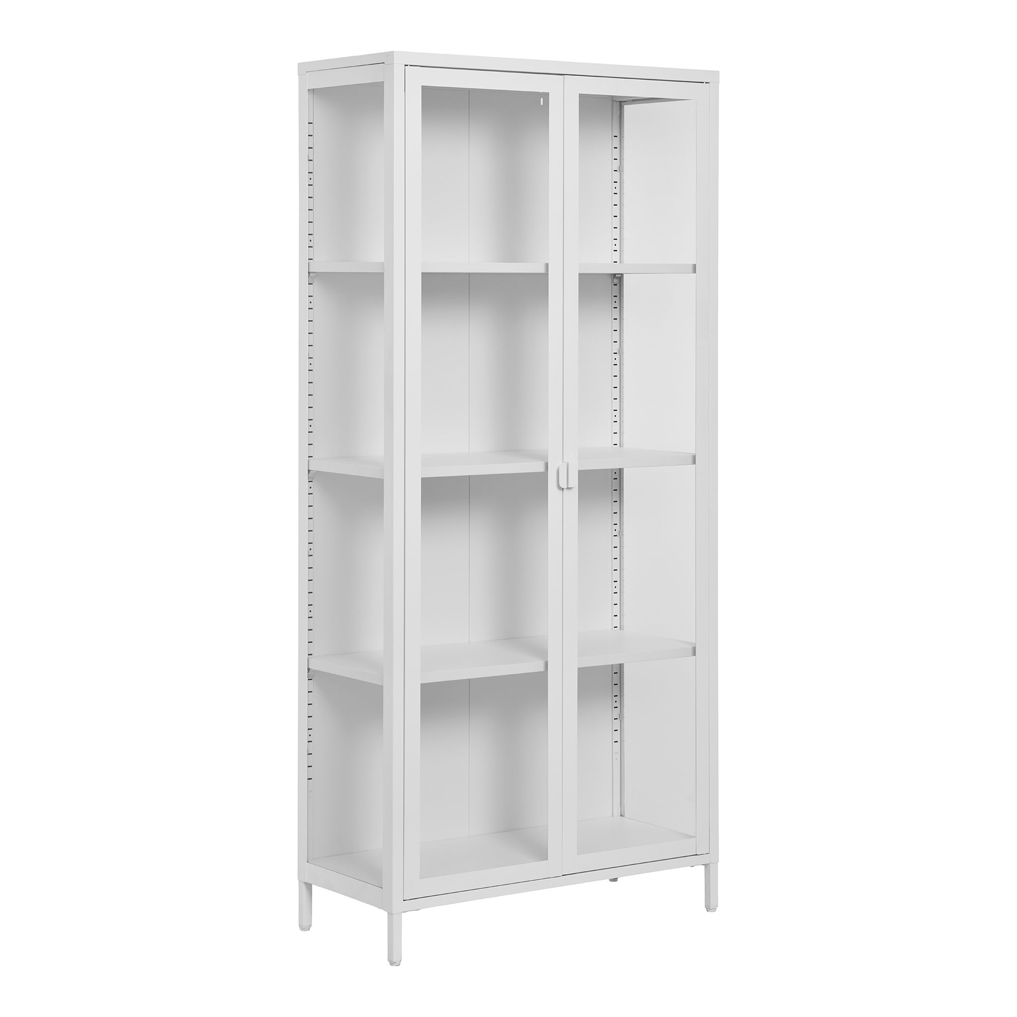 House Nordic Prosklená bílá vitrína BRISBANE 175cm