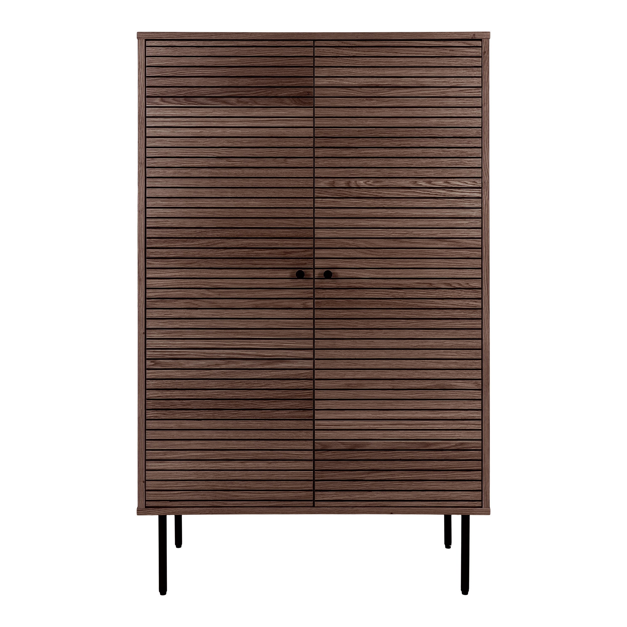 House Nordic Dřevěný kabinet KYOTO 130x80 cm tmavě hnědý