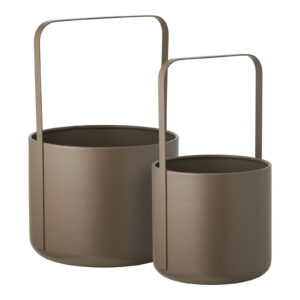 House Nordic Set dvou květináčů FLOWERPOT hnědý