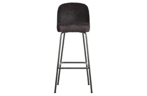 BePureHome Barová židle VOGUE černá kůže 80 cm