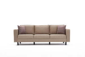 Hanah Home Sametová pohovka KALE krémová 222 cm