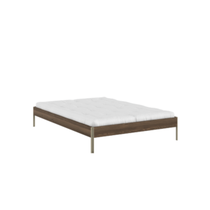 KARUP Dřevěná postel CORE 140x200 cm tmavě hnědá zelené nohy