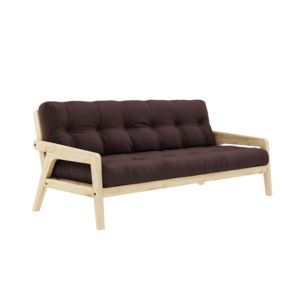 KARUP DESIGN Dřevěná rozkládací pohovka GRAB tmavě hnědá 204 cm