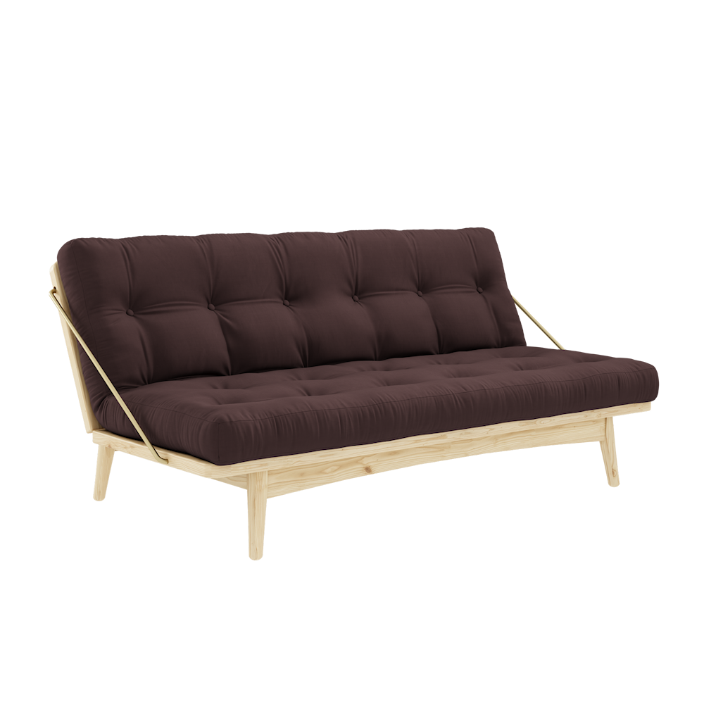 KARUP DESIGN Rozkládací pohovka FOLK tmavě hnědá 196 cm