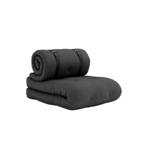 KARUP Rozkládací zahradní křeslo BUCKLE UP OUT tmavě šedé