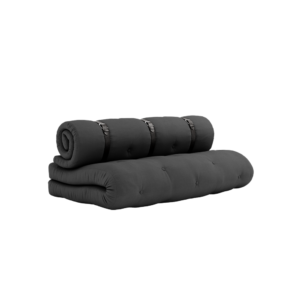 KARUP Rozkládací dvoumístná pohovka BUCKLE UP OUT tmavě šedá 140 cm