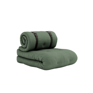 KARUP Rozkládací zahradní křeslo BUCKLE UP OUT olivově zelené