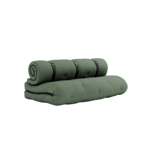 KARUP Rozkládací dvoumístná pohovka BUCKLE UP OUT olivově zelená 140 cm