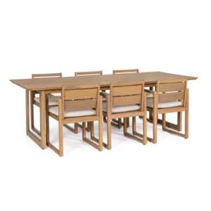 BIZZOTTO Zahradní set stolu ADRIAN a 6 židlí z akácie