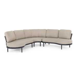 BIZZOTTO Zahradní pohovka HELIOS černá 151cm