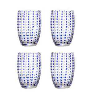 BLOOMINGVILLE Set 4 sklenic BRINLEY modrá 350 ml