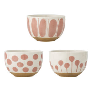 BLOOMINGVILLE Set 3 misek LINORA růžová 460 ml