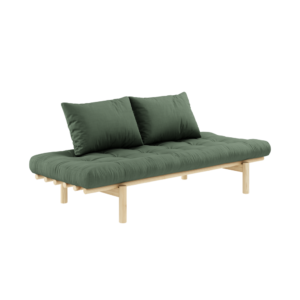 KARUP DESIGN Dřevěná pohovka PACE olivově zelená 75x200 cm