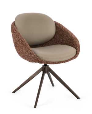 BIZZOTTO Otočné jídelní křeslo AVERIK hnědá