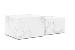 ACTONA Set 2 stolků DICE mramor 58x58cm