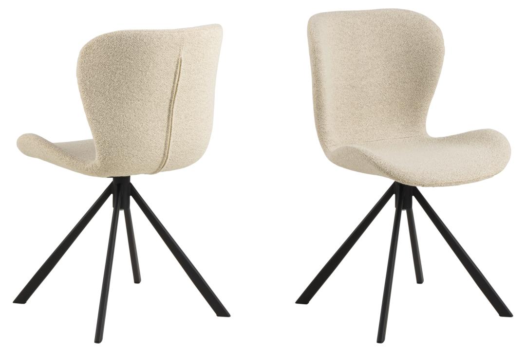 ACTONA GROUP Jídelní židle BATILDA béžová z látky Monza ocelová